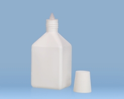 Plastic Bottle Conical Shape for Piodine 250 ml with Innerplug & Screw Cap